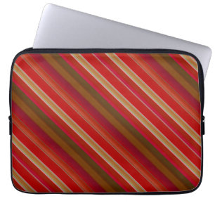 Red and Gold Stripe Laptop Sleeve