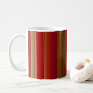 Red and Gold Stripes Coffee Mug