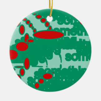 red and green 1123 abstract art ceramic ornament