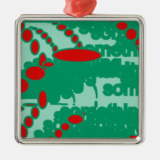 red and green 1123 abstract art metal ornament
