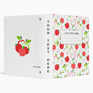 Red and Green Apples Binder