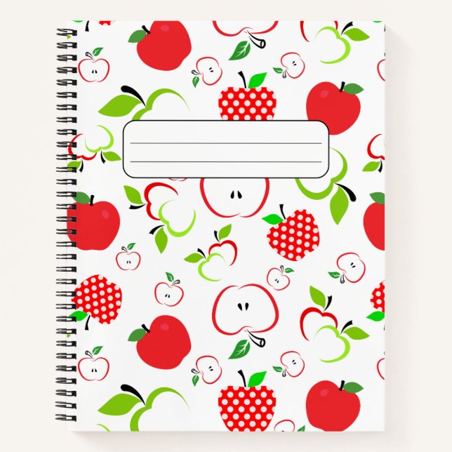 Red and Green Apples Notebook (Front)