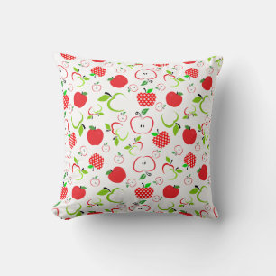 Red and Green Apples Throw Pillow