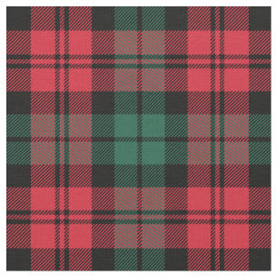 Red and Green Black Watch Tartan Plaid Holiday Fabric