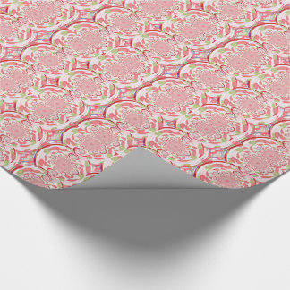 Red and Green Burst Abstract Design Wrapping Paper