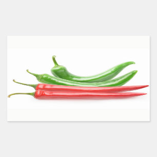Red and green chili peppers sticker