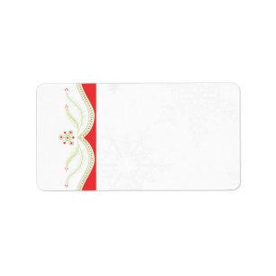 Red and Green Christmas Address Label