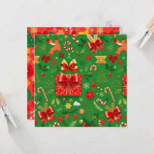 RED AND GREEN CHRISTMAS DAY INVITATION