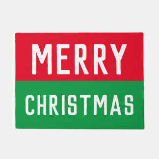 Red and Green Christmas Doormat