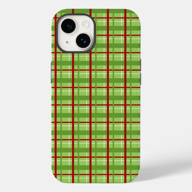 Red and Green Christmas Plaid Phone Case (Back)