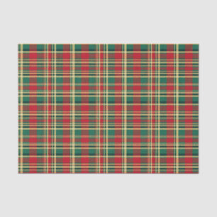 Red and Green Christmas Plaid Tissue Paper