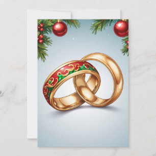 red and green christmas save the date cards