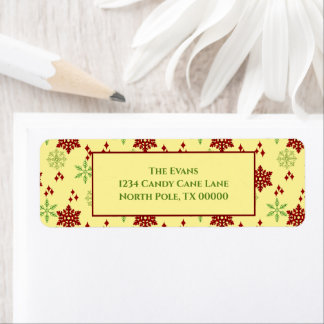 Red and Green Christmas Snowflakes
