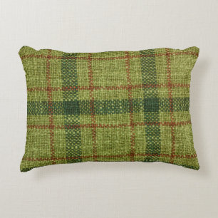 Red and green Christmas tartan. Accent Pillow