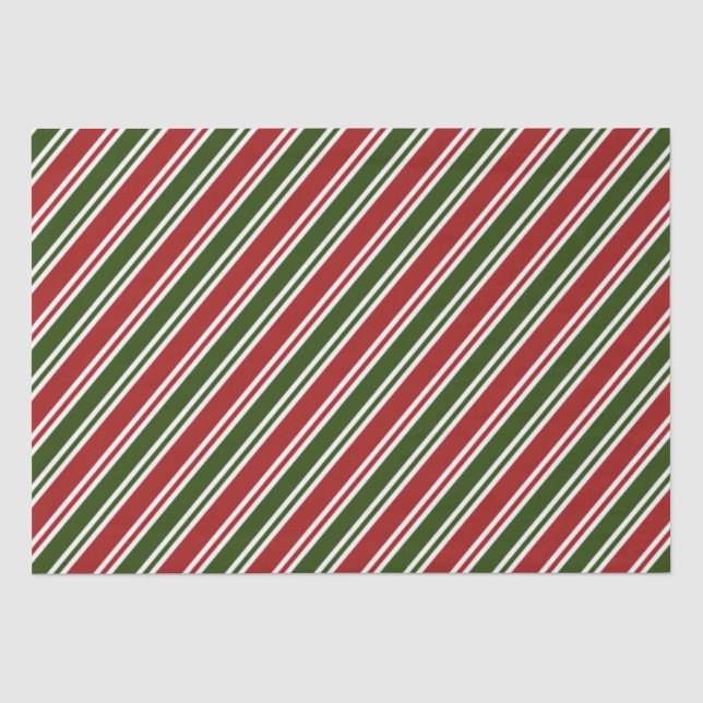 Red and Green Christmas  Tissue Paper (Front)