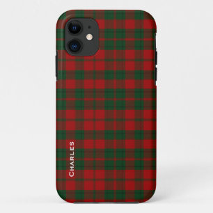 Red and Green Clan Drummond Tartan Plaid Custom iPhone 11 Case