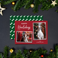 Red and Green Dog Bones Happy Howlidays Photo