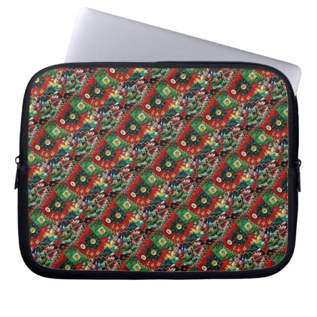 Red and Green Electronics Bag (Front)