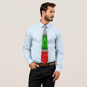 Red and Green Elevator Indicator Button Tie