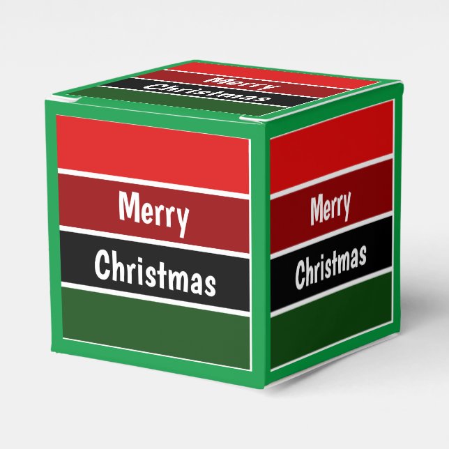 Red And Green Favor Box (Front Side)
