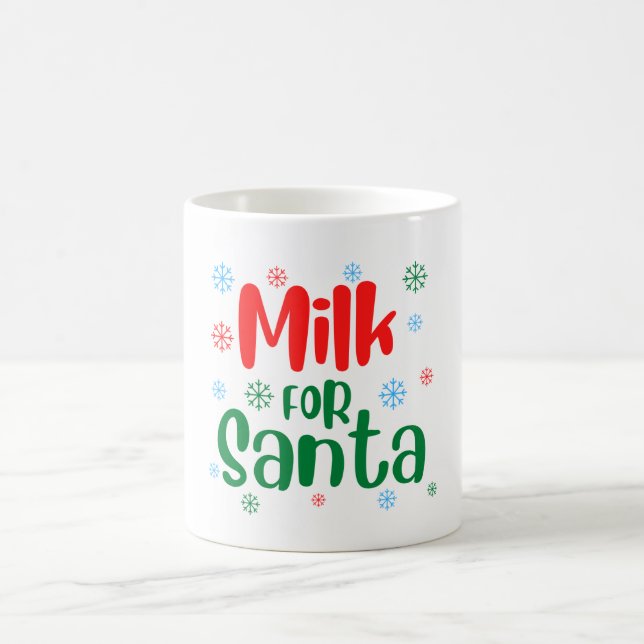 Red and Green Festive Milk For Santa Mug (Center)