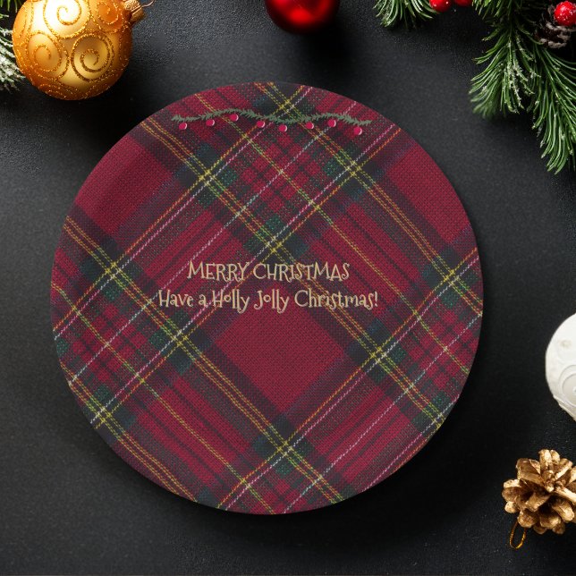 Red and Green Festive  Paper Plate (Creator Uploaded)