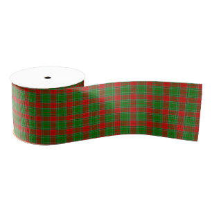 Red and Green Festive Plaid Ribbon Grosgrain Ribbon