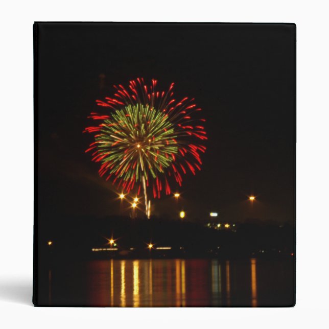 red and green fireworks explode over Mississippi Binder (Front)