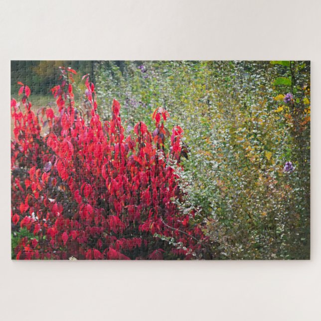 Red and Green Foliage Jigsaw Puzzle (Horizontal)