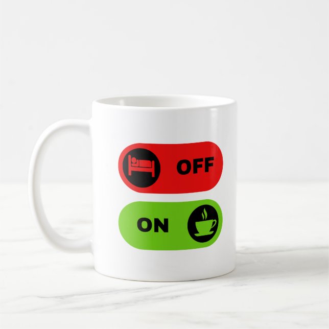 Red and Green Funny Coffee and Start Mug (Left)