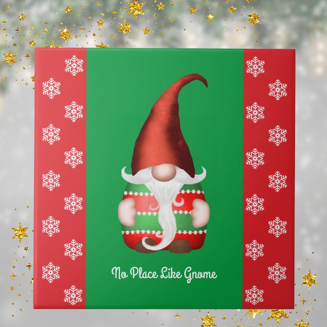Red and Green Gnome - No Place Like Gnome Tile (Creator Uploaded)