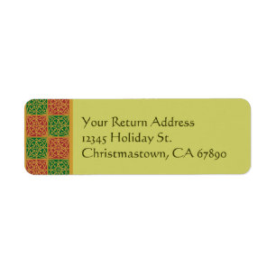 Red and Green Holiday Custom Address Labels