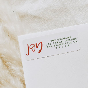 Red and Green Joy Adresse de retour