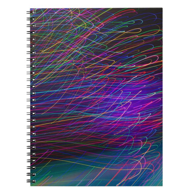 Red and green lines wallpaper notebook (Front)