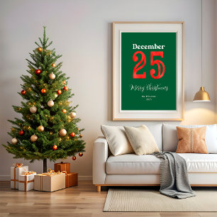 Red and Green Merry Christmas Family Home Decor