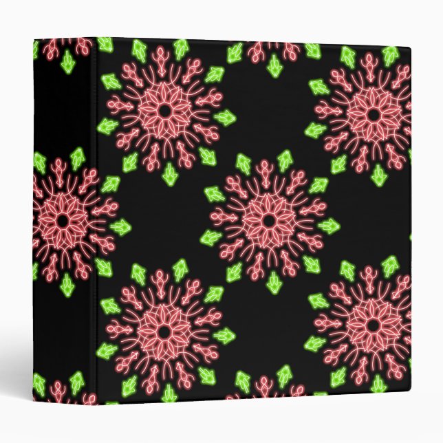Red and green neon flower binder (Front/Spine)