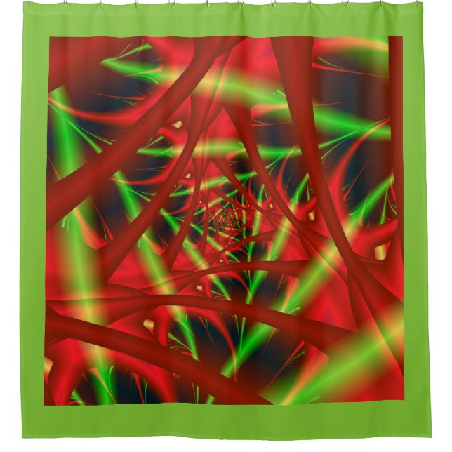 Red and Green Neural Network Spiral (Front)