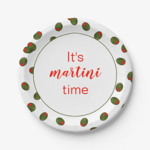 Red and Green Olives Martini Plates