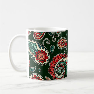 Red and Green Paisley Mug