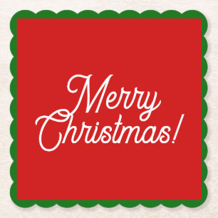 Red and Green Paper Coasters