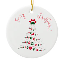 Red and Green Paw Christmas Tree | Furry Christmas