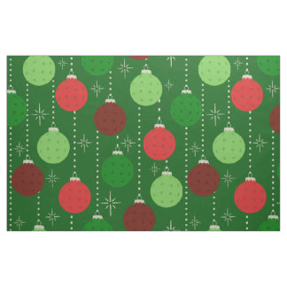Red and Green Pickleball Themed Christmas Fabric