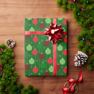 Red and Green Pickleball Themed Christmas Wrapping Paper