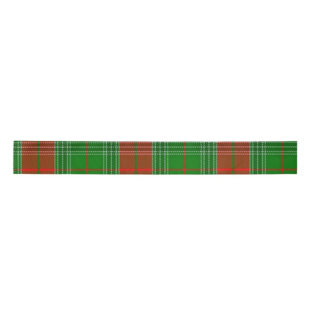 Red and Green Plaid Satin Ribbon (Front)