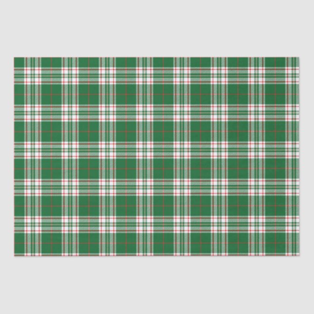Red And Green Plaid  Tissue Paper (Front)