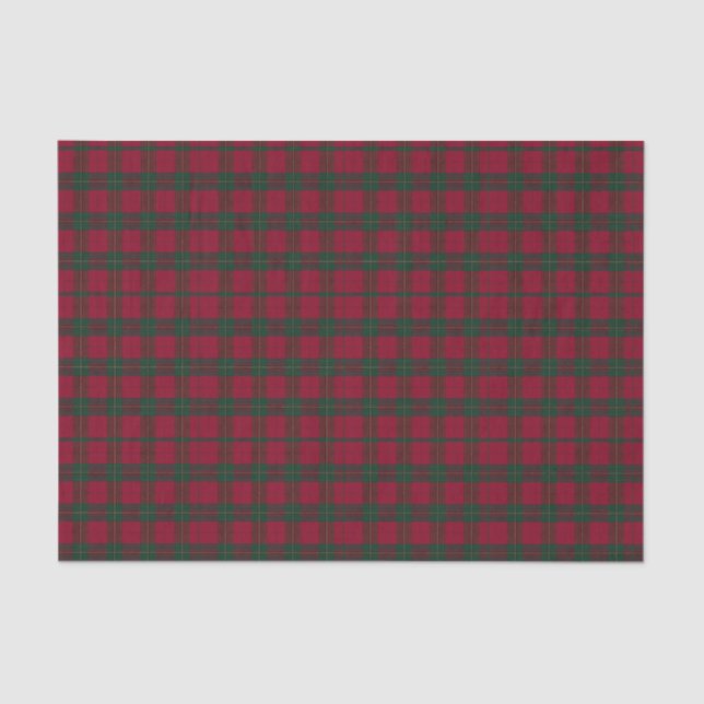 Red and Green Plaid Tissue Paper (Front)