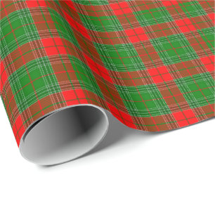 Red and Green Plaid  Wrapping Paper