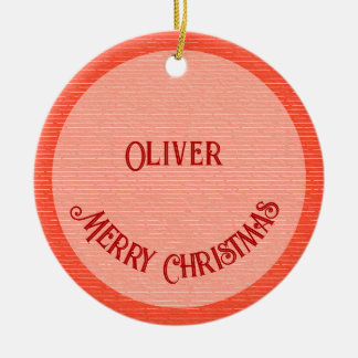 Red and Green Positive Christmas Vibes Christmas Ceramic Ornament