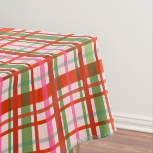 Red And Green Scottish Christmas Tartan  Tablecloth