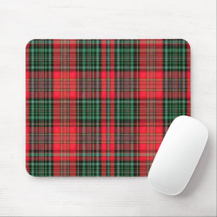 Red and Green Scottish Heritage Tartan Plaid Mouse Pad